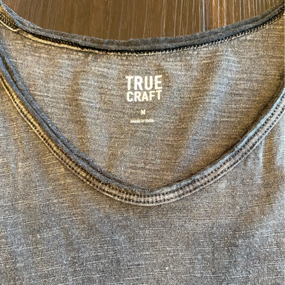 Black/Grey Medium True Craft Tank Top, Boho, Longer Length, Unworn, Tag Still On - Picture 8 of 8